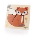 Dřevěné puzzle malé, Fox