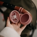 PETITE&MARS Puzdro silikónové na cumlík Dusty Rose 0m+