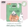 MUUMI Baby 5 Maxi+ 10-16 kg (44 ks), eko plienky