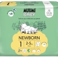 MUUMI Baby 1 Newborn 2–5 kg (25 ks), eko plienky