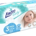 LINTEO BABY Premium Plienky jednorazové 3 MIDI (5-9 kg) 54 ks