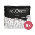 KOLORKY NIGHT Plienky jednorazové eko nočné M (5-8 kg) 168 ks - MESAČNÁ ZÁSOBA