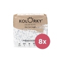 KOLORKY DELUXE VELVET Plienky jednorazové eko so zamatovým povrchom M (5-8 kg) 168 ks - MESAČNÁ ZÁSO