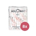 KOLORKY DAY Plienky jednorazové eko, kvety XL (12-16 kg) 136 ks - MESAČNÁ ZÁSOBA