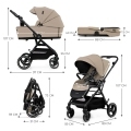 KINDERKRAFT SELECT Kočík kombinovaný Yoxi 2v1 Sand Beige