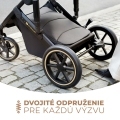 KINDERKRAFT SELECT Kočík kombinovaný 3v1 Prime 2 Venezian Black, Premium