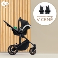 KINDERKRAFT SELECT Kočík kombinovaný 3v1 Prime 2 Venezian Black, Premium