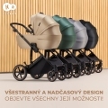 KINDERKRAFT SELECT Kočík kombinovaný 3v1 Prime 2 Venezian Black, Premium