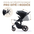 KINDERKRAFT SELECT Kočík kombinovaný 3v1 Prime 2 Venezian Black, Premium