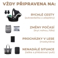 KINDERKRAFT SELECT Kočík kombinovaný 3v1 Prime 2 Shadow Grey, Premium