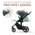 KINDERKRAFT SELECT Kočík kombinovaný 3v1 Prime 2 Dark Green, Premium