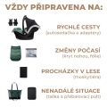 KINDERKRAFT SELECT Kočík kombinovaný 3v1 Prime 2 Dark Green, Premium