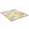 KINDERKRAFT Podložka penová puzzle Luno Shapes 185 x 165 cm Yellow, 30ks, Premium