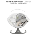 KINDERKRAFT Lehátko pohupujúce s melódiou 2v1 Lumi, do 9 kg, Premium Light Grey