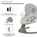 KINDERKRAFT Lehátko pohupujúce s melódiou 2v1 Lumi, do 9 kg, Premium Light Grey