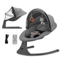 KINDERKRAFT Lehátko pohupujúce s melódiou 2v1 Lumi, do 9 kg, Premium Dark Grey