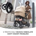 KINDERKRAFT Kočík kombinovaný 4v1 Newly Classic Black + Mink PRO