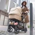 KINDERKRAFT Kočík kombinovaný 3v1 Newly Sand beige + Mink PRO