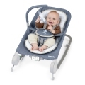 INGENUITY Lehátko masážne vibrujúce s melódiou Happy Belly™ Rock-to-Bounce – Chambray 0m+ do 9kg