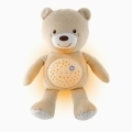 CHICCO Medvedík uspávačik s projektorom a hudbou Baby Bear First Dreams - neutral béžová 0m+