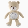 CHICCO Medvedík uspávačik s projektorom a hudbou Baby Bear First Dreams - neutral béžová 0m+