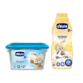 CHICCO Kapsuly pracie gélové Sensitive 16 ks + Aviváž konc. Jemný dotyk 750 ml