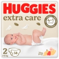 HUGGIES® Plienky jednorázové Extra Care 2 (3-6 kg) 58 ks