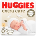 HUGGIES® Plienky jednorázové Extra Care 0 (do 4 kg) 25 ks