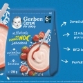 GERBER Kaša mliečna cereal jahodová Dobrú noc 230 g