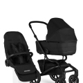 EASYWALKER Kočík kombinovaný Jimmey Pepper Black XXL AIR + RWS + KIDDY Evoluna i-size 2 +základňa