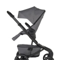 EASYWALKER Kočík kombinovaný Jimmey Iris Grey XXL RWS + Jackey XL Shadow Black