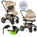 EASYWALKER Kočík kombinovaný Jimmey 2v1 Sand Taupe LITE AIR + KIDDY Evoluna i-size 2 + základňa