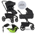 EASYWALKER Kočík kombinovaný Jimmey 2v1 Pepper Black LITE RWS + KIDDY Evoluna i-size 2 + základňa