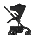 EASYWALKER Kočík kombinovaný Jimmey 2v1 Pepper Black LITE AIR + KIDDY Evoluna i-size 2 + základňa