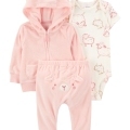 CARTER'S Set 3dielny mikina, body kr. rukáv, tepláky Pink Sheep dievča 3m/ veľ. 62