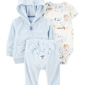 CARTER'S Set 3dielny mikina, body kr. rukáv, tepláky Blue Dog chlapec 12m/ veľ. 80