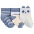 CARTER'S Ponožky Blue Panda Stripe chlapec LBB 3 ks 3-12m