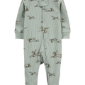 CARTER'S Overal na zips Sleep&Play Olive Airplane chlapec NB/ veľ. 56