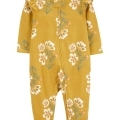 CARTER'S Overal na zips Sleep&Play Mustard Floral dievča NB/ veľ. 56