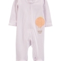 CARTER'S Overal na zips Sleep&Play Lilac Stripe dievča NB/ veľ. 56