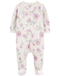 CARTER'S Overal na zips Sleep&Play Ivory Floral dievča 6m/ veľ. 68