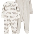 CARTER'S Overal na zips Sleep&Play Gray Whale/Stripe neutrál 2ks NB/ veľ. 56