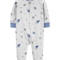 CARTER'S Overal na zips Sleep&Play Gray Planet chlapec NB/ veľ. 56