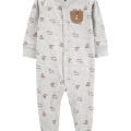 CARTER'S Overal na cvoky Sleep&Play Gray Animal chlapec NB/ veľ. 56