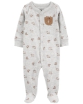 CARTER'S Overal na cvoky Sleep&Play Gray Animal chlapec NB/ veľ. 56