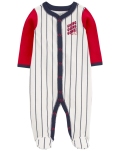 CARTER'S Overal na cvoky Sleep&Play Baseball chlapec NB/ veľ. 56