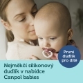 CANPOL BABIES Set symetrických silikónových cumlíkov Light touch 0-6m Sleepy koala ružový