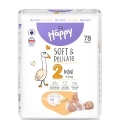 BELLA HAPPY Baby Plienky jednorazové Mini 3-6 kg Big Pack 78 ks