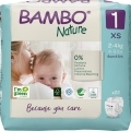 BAMBO Nature Plienky jednorazové 1 XS (2-4 kg) 22 ks