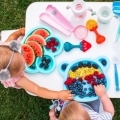 BABYONO Hryzačka edukačná s hrkálkou vodný melón